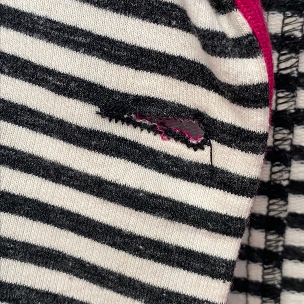 PEOPLE LIKE FRANK M Black & Cream Striped Jacket - Picture 6 of 8
